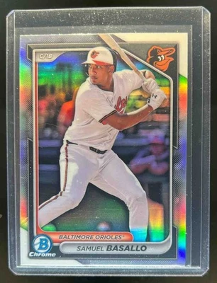 2024 Bowman Draft Samuel Basallo Chrome Prospect Refractor #BDC-128 Orioles - Image 1 of 2