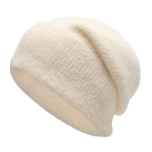 Winter Slouchy Beanie Hat Warm Ribbed Knit Stretch Skull Cap for Women Men Pl... - Picture 1 of 6