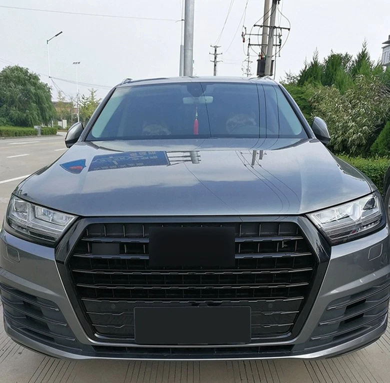 Parachoques delantero malla parrilla negro para Audi Q7 SQ7 RSQ7 estilo 2016 2017-2019 Foto 1 de 4