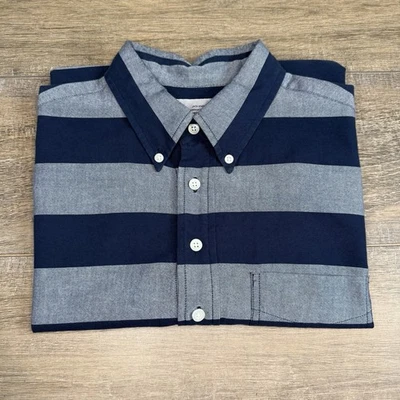 Jack Spade Mens Oxford Style Pocket Polo Shirt Size Small Striped Button Down B9 - Image 1 of 4