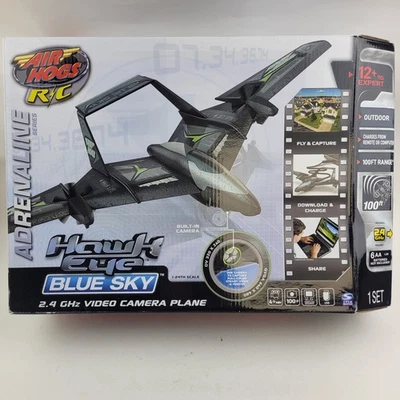 Air Hogs R/C Hawk Eye Blue Sky Video Camera Plane Adrenaline Series 2011.Open Bx - Image 1 of 4