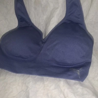 Sujetador deportivo Puma para mujer talla S púrpura correas ajustables acolchado extraíble tirar Foto 1 de 4