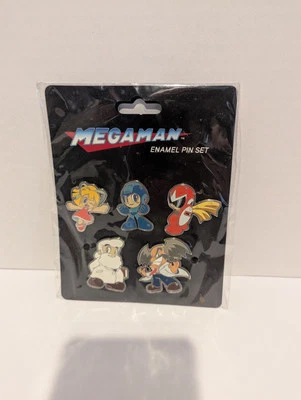 RARE Video Game Merch - MEGA MAN Enamel Pin Set of 5 ThinkGeek Proto Roll Wily - Image 1 of 2