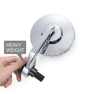 Espejos retrovisores de extremo de manillar BOB cromados de peso pesado se adapta a Yamaha MAJESTY SMAX TMAX530 Foto 1 de 4