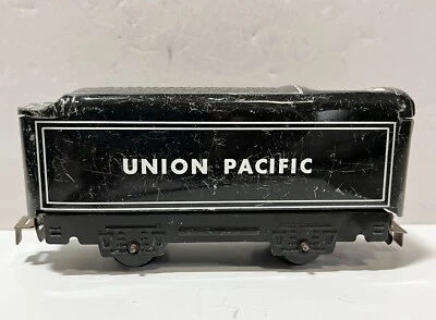 Marx 0/027 Gauge Tin Litho 551 Union Pacific Tender w/Tab & Slot Couplers  lot 3 - Image 1 of 4