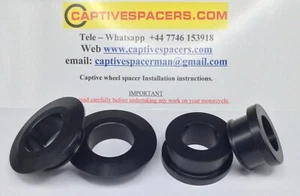 Kawasaki ZX10 ZX10R 2006 - 2010 Superbike Captive Spurverbreiterung. Schwarz - Bild 1 von 2