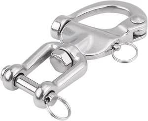 Grillo Girevole Acciaio Inox, Heavy Duty Snap in Inox Gancio Sgancio Rapido Clip - Foto 1 di 12