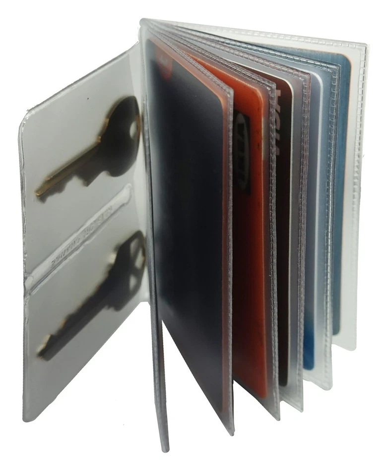 2 Plastic Wallet Insert Replacement Picture Card Holder Trifold 6 PG