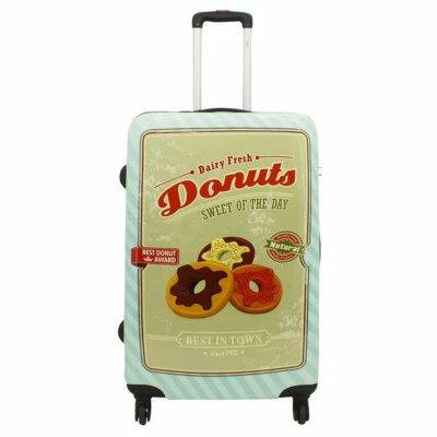 Koffer Bowatex Reise Trolley Bordgepäck Donut Kuchen Hartschale 4 Rollen M Klein - Bild 1 von 4