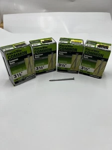 Qtà 4 Chiodo testa piatta gambo liscio Fas-n-Tite 1 lb 3 1/2" 16D acciaio zincato - Foto 1 di 4