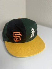Vintage San Francisco Giants/Oakland Athletics A's Annco Hat SnapBack  Cap 