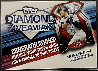 2011 Topps Topps Diamond Giveaway Code Card "Derek Jeter" - Image 1 of 2