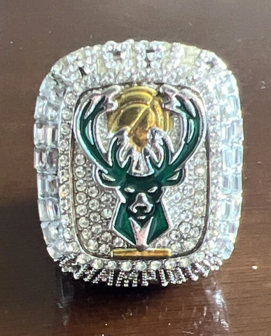 Mikwaukee Bucks Championship Ring - 2021 Finals Ring - Antetokounmpo - No Box Cover