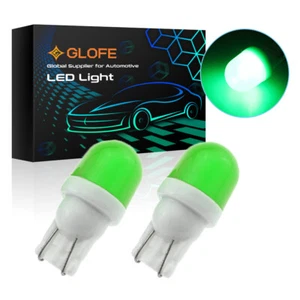 2x Bright Green Auto T10 W5W 168 Turn Signal Light Wedge Lamp Ceramic SMD LED - Picture 1 of 6