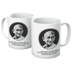 DETERMINED SPIRITS UNOFFICIAL MAHATMA GANDHI HISTORY PROTEST MUG IN ALL COLOURS - Picture 1 of 11