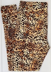 OS LuLaRoe One Size Leggings Cheetah Leopard Brown Black Animal Print T65 - Picture 1 of 6