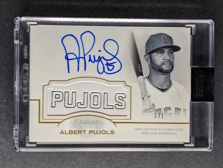 2020 Topps Dynasty ALBERT PUJOLS 1/1 Auto Batting Glove Relic Los Angeles Angels