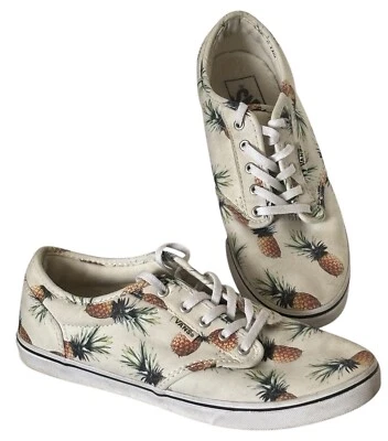 Vans Pineapple Print Canvas Sneakers Womens Size 6.5 Low Top Boat Shoes - Image 1 of 4
