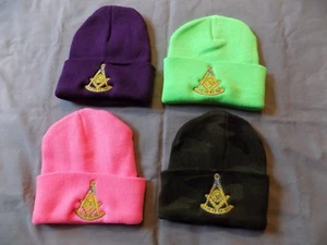 Masonic Past Master Embroidered Stocking Hat Cap Fraternity Warm Winter NEW! - Picture 1 of 8