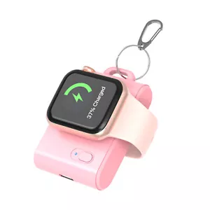 Power Bank for Apple Watch Magnetic Travel Smart iWatch Charger Universal Pink - Picture 1 of 10
