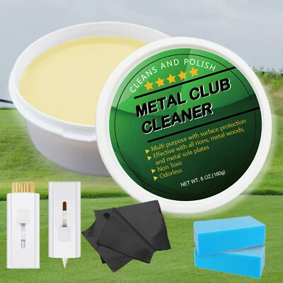 FINGER TEN Cleaning Brush Kit Golf Club Metal Iron Face Drivers Groove Polish