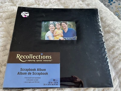 Recollections Black 12x12 Scrapbook Album 10 pages NEW - Image 1 of 2