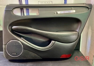 Jaguar XJ8 XJR X308 Drivers Rear Off Side Black Door Card - Alpine Speaker Cover - Image 1 of 3