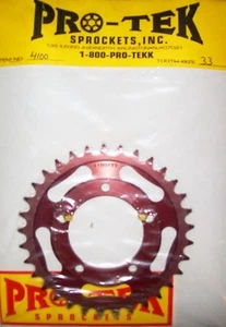 Pro tek Rear Sprocket 520 Pitch 1972-1994 Yamaha TZ250 TZ-250 33T Red - Picture 1 of 1