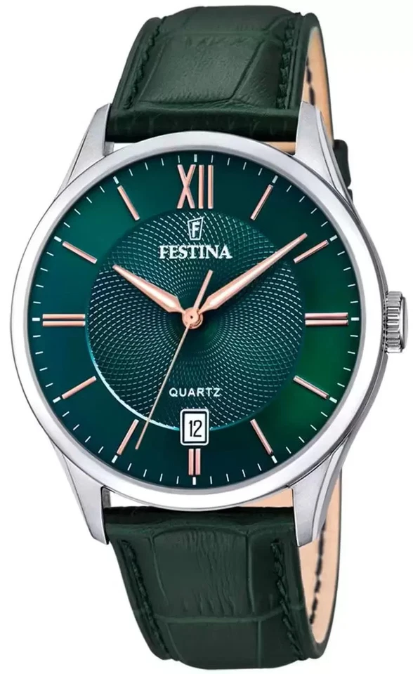 Orologio Uomo Festina Pelle Classics F20426/7 Verde Solo tempo - Immagine 1 di 1
