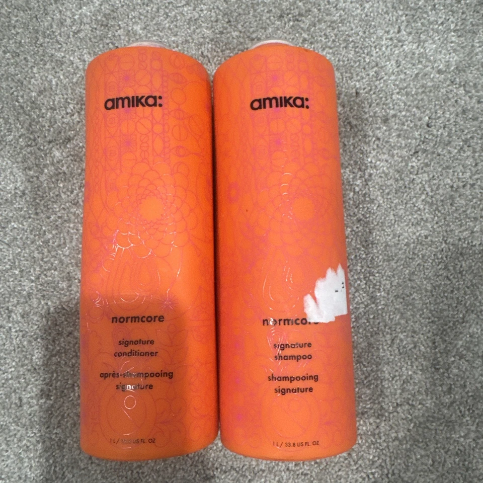 (2 包)Amika Normcore Signature Liter Duo(香波和护发素),33.8 盎司 — 第 1/3 张图片