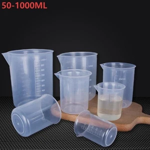 50-1000ML Klar Kunststoff Messbecher Tragbare Ausgießer Tragbare Messbecher - Picture 1 of 17