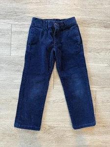 Pantalones de pana Polo Ralph Lauren para niños 4 azul marino algodón pierna recta preppy - Imagen 1 de 9