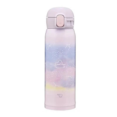 Botella de agua Zojirushi 480 ml linda taza para niños fácil de lavar tapa sin costuras solo 3 Foto 1 de 4