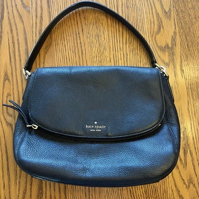 Bolso de Hombro Kate Spade New York Negro Jackson Mediano Solapa Foto 1 de 4