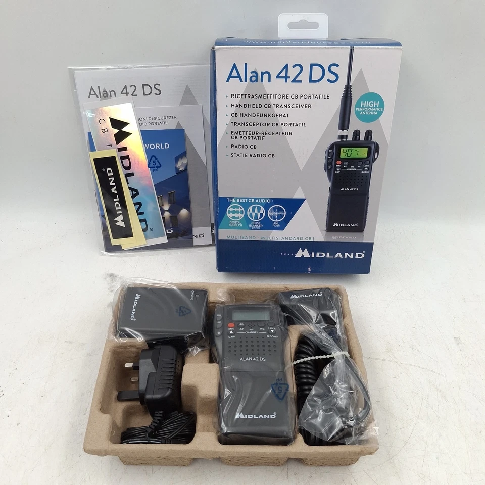 Midland Alan 42DS UK Handheld CB Radio with Digital Squelch Unused