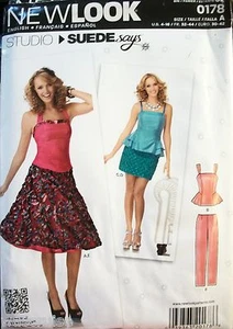 Miss New Look 6174 Muster Wildleder sagt Top Röcke Hose Größe 4-6-8-10-12-14-16 UC - Bild 1 von 2