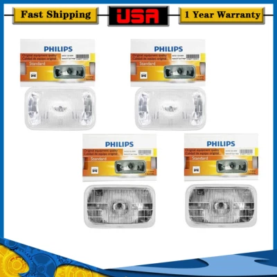 Philips 4x bombillas halógenas estándar haz alto/bajo para GMC K3500 Foto 1 de 4