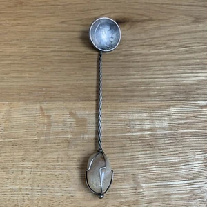 1 Chile Peso 1927 500 Silver as a rare Spoon with Handle and a Stone - Picture 1 of 18