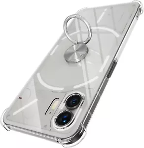 Clear Case For Nothing Phone 2 Shockproof Magnetic Ring Stand Gel Phone Cover - Picture 1 of 8