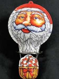 Enesco Weihnachtsmann Ballon Ornament Zinn Litho, 1985 5" Vintage - Bild 1 von 6