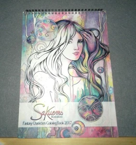 SaKuems Illustrations FANTASY CHARACTERS Adult Coloring Book 2017 Fantasy 4606 - Imagen 1 de 7