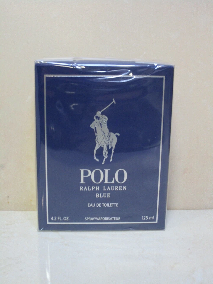 RALPH LAUREN POLO 蓝色 EAU DE TOILETE 喷雾 4.2 盎司 带盒 — 第 1/1 张图片
