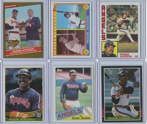 Hall of Famer Reggie Jackson 1980's 12 Card Group Lot Angels/Yankees - Picture 1 of 4