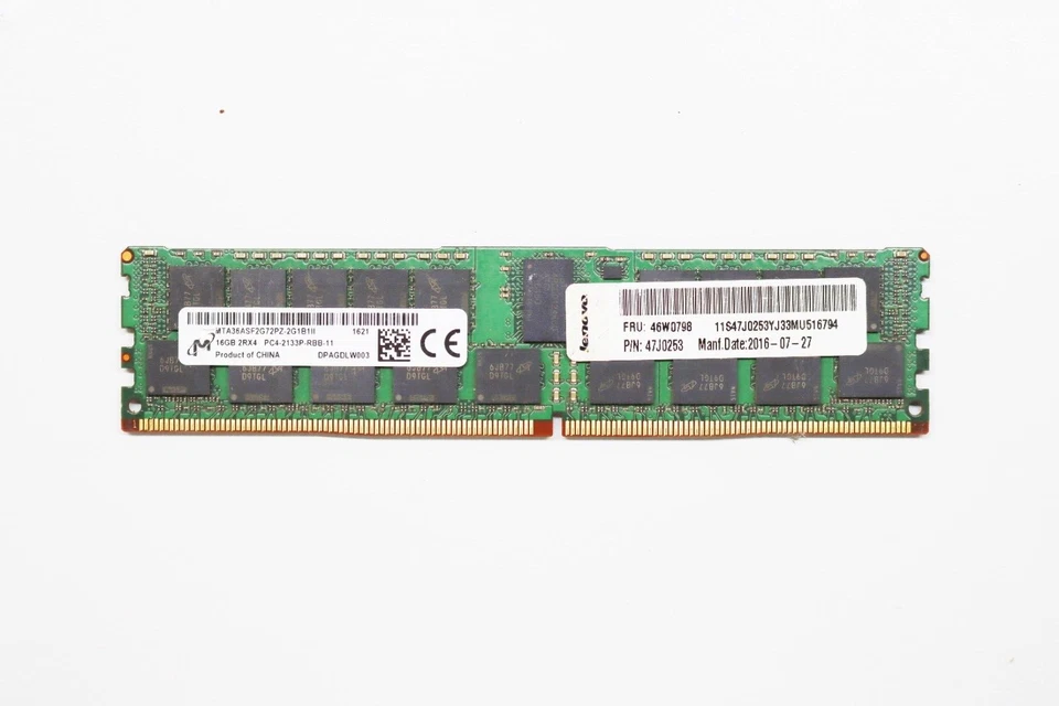 Micron MTA36ASF2G72PZ-2G1B1II DDR4 ECC RegRAM Module 16GB (1x16) PC4-2133P #8177 - Bild 1 von 1