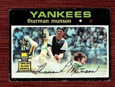 Vintage 1971 Topps Thurman Munson New York Yankees #5 Baseball Card