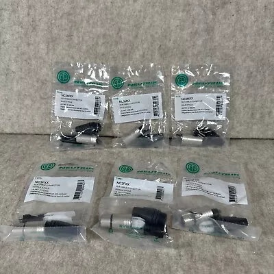 LOT Of 6 Neutrik NC3MXX & NC3FXX Male Connector 3 Pin Brand New! - Image 1 of 4