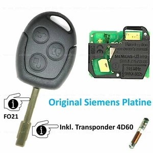 Chiave per Ford Focus Mondeo Fiesta Puma Cougar telecomando KA 433,92 4D60 - Foto 1 di 6