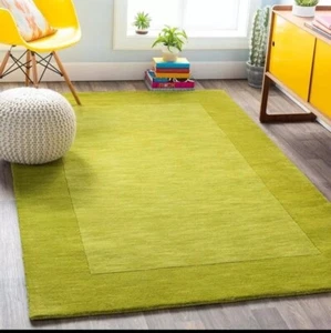 THICK PLAIN MODERN HAND-TUFTED CARPET AREA RUG FOR ANY ROOM 100% WOOL - Picture 1 of 12