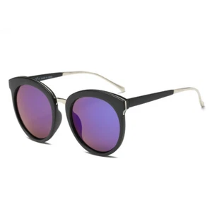 Women's Round Retro Polarized Sunglasses Fashion Designer Style Beach Eyewear - Picture 1 of 14