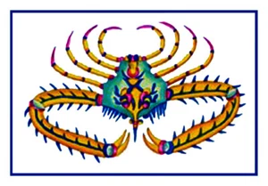 Fallour's Renard's Colorful Crab # 2 Counted Cross Stitch Chart Pattern - Picture 1 of 5